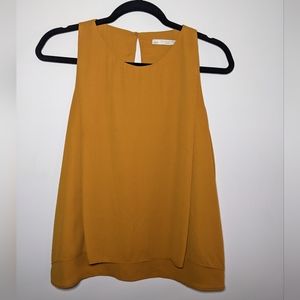 Zara orange sleeveless blouse (M)